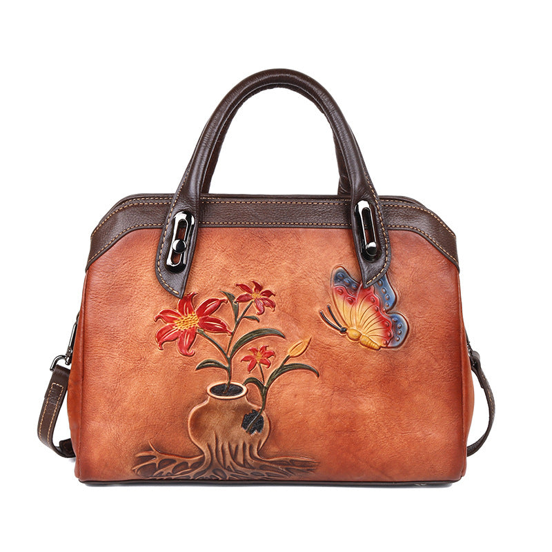 Unique style vintage floral handbag