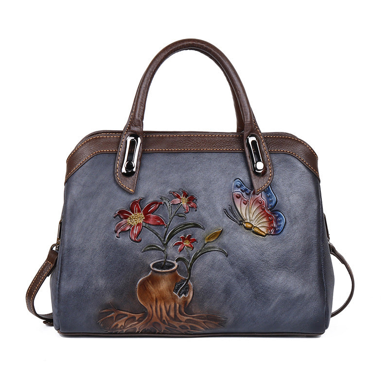 Unique style vintage floral handbag