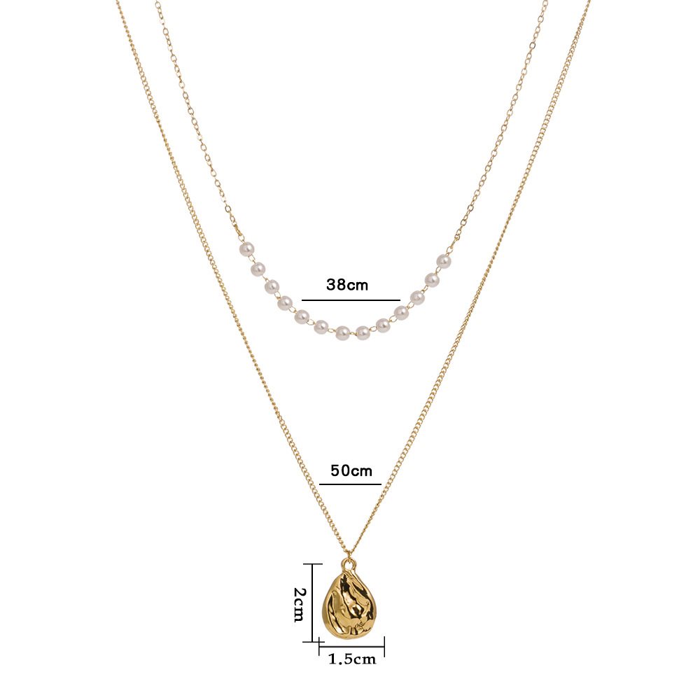 Water drop tag necklace