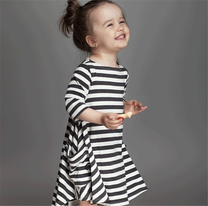 Mother & Daughter Matching Striped Dress — Family Outfit