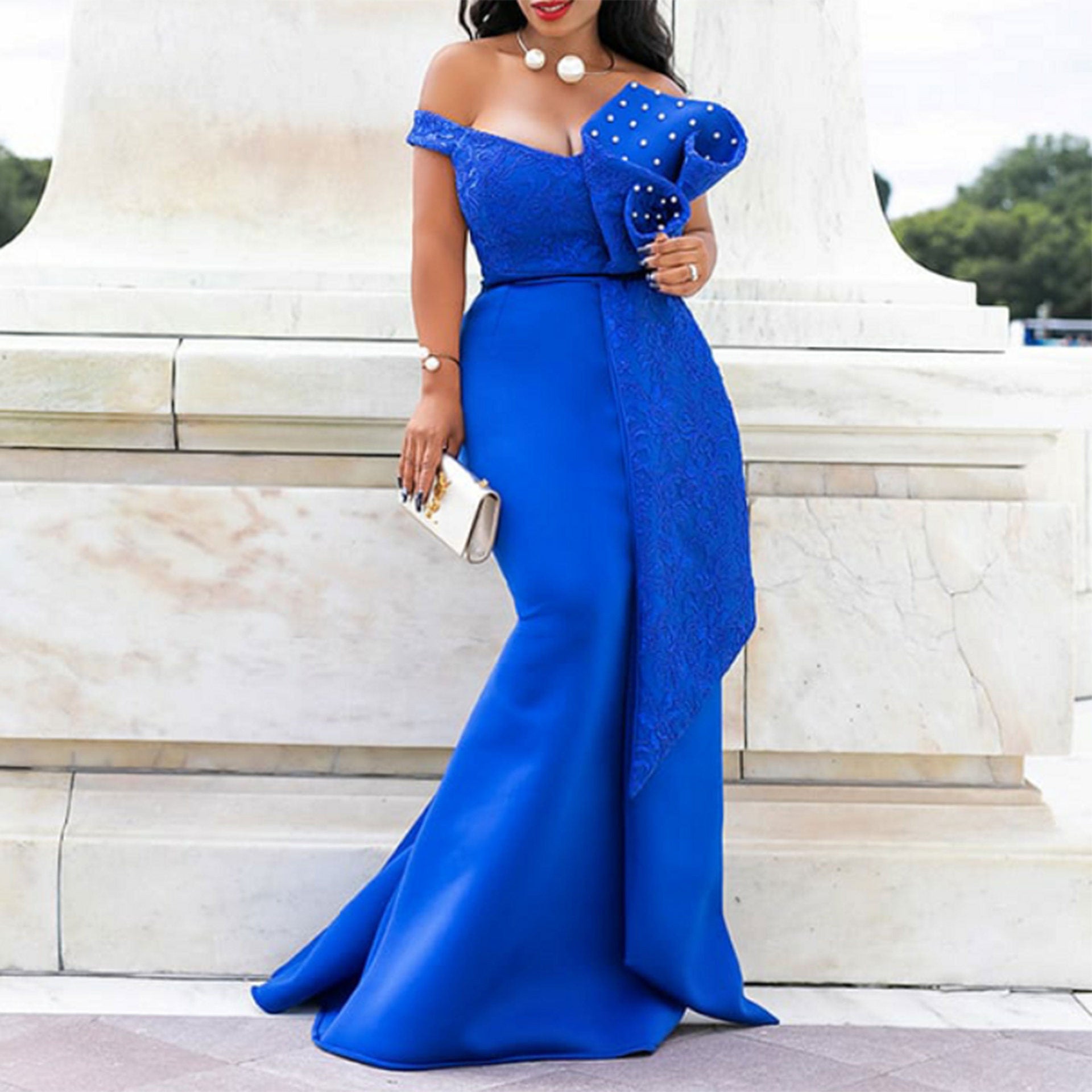 Sexy Solid Knit Evening Dress — Banquet & Bridesmaid