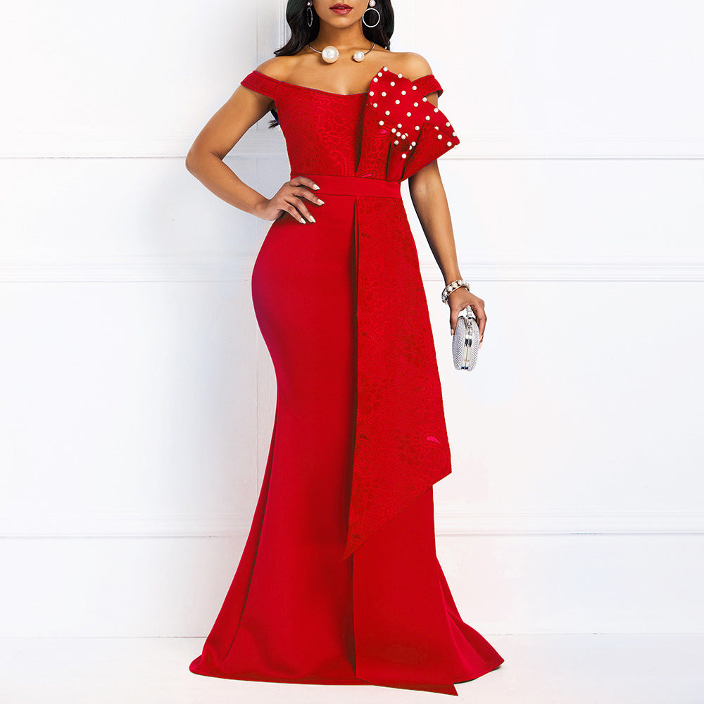 Sexy Solid Knit Evening Dress — Banquet & Bridesmaid