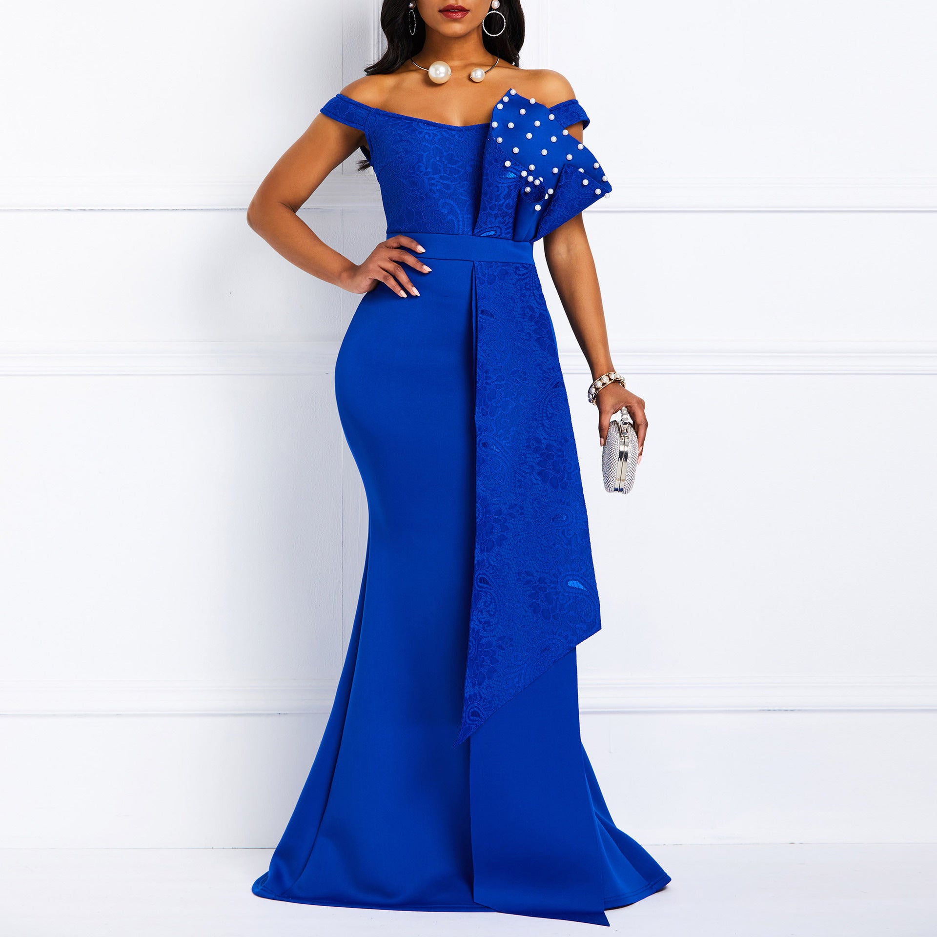 Sexy Solid Knit Evening Dress — Banquet & Bridesmaid