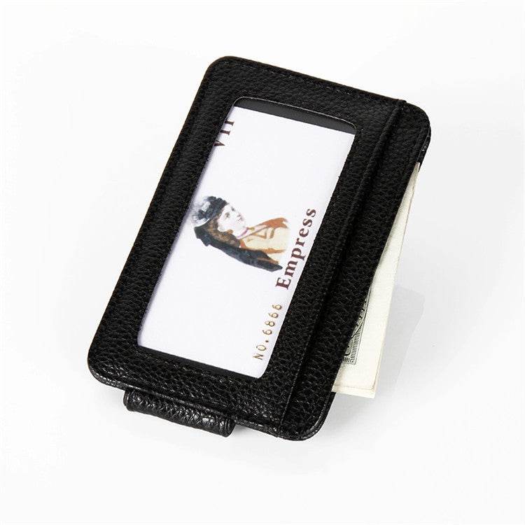 Cross Border New Arrival Fashion Men's Wallet Wallet Magnetic Snap Card Holder Korean Style American Gold Clip Mini Creative Card Holder