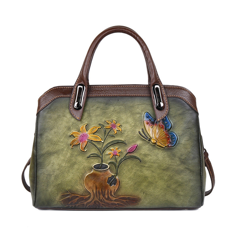 Unique style vintage floral handbag