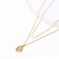 Water drop tag necklace