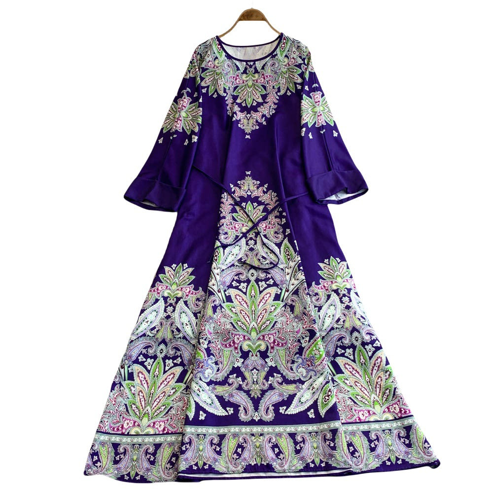 Ethnic-style High-end Elegant Vintage-style Printed Dress