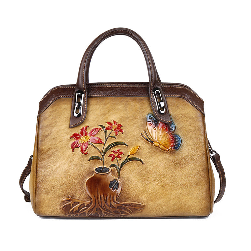Unique style vintage floral handbag