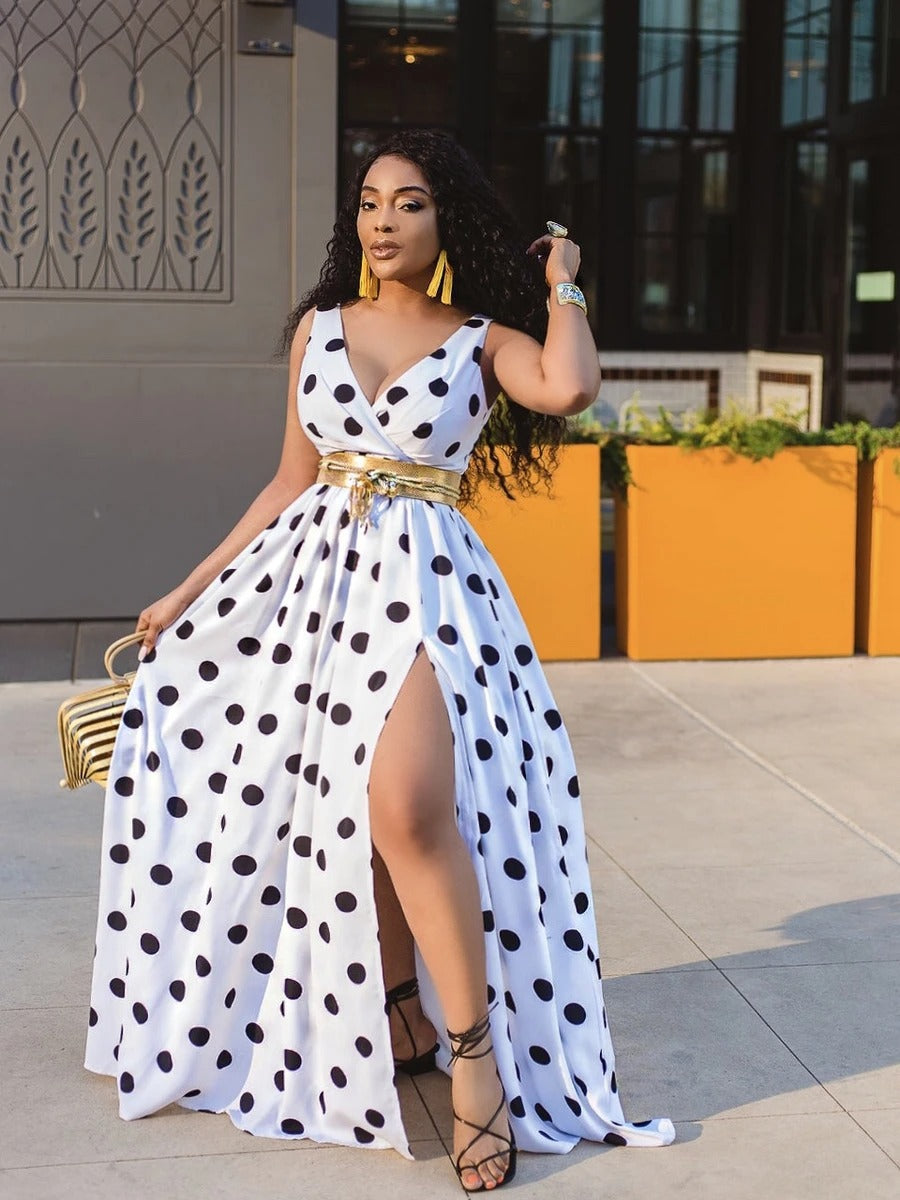 Printed Strap Maxi Dress for Women — Party & Club Wear