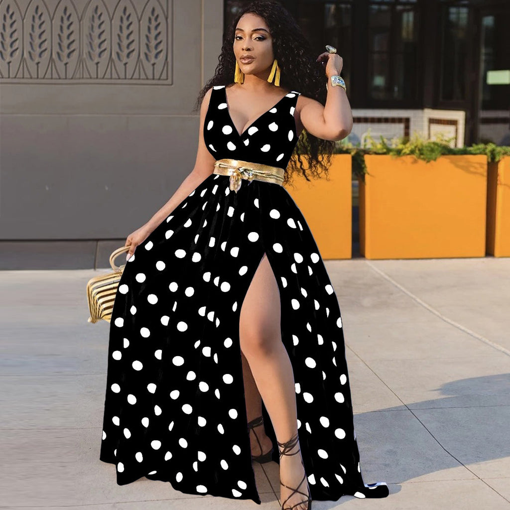 Printed Strap Maxi Dress for Women — Party & Club Wear