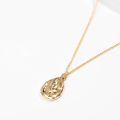 Water drop tag necklace