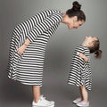 Mother & Daughter Matching Striped Dress — Family Outfit