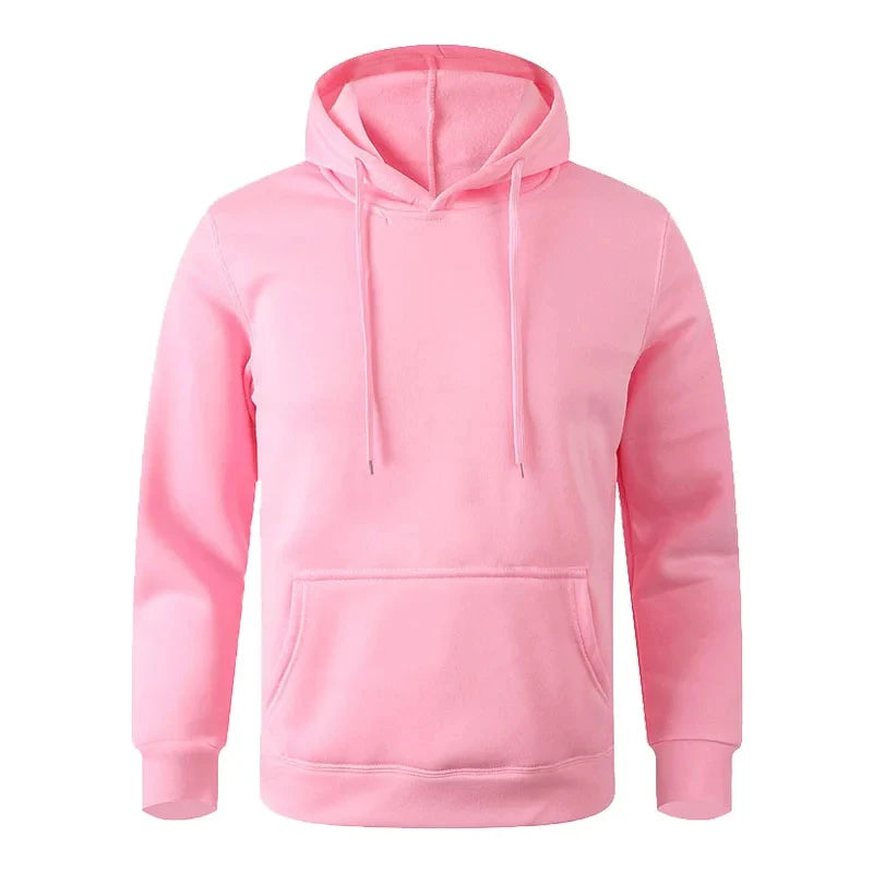 Couple Minimalist Hoodie – Men & Women Unisex Fleece Sweatshirt | Black & White Casual Sports Streetwear