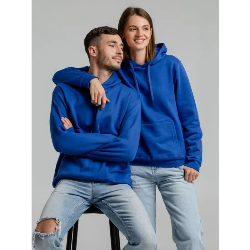 Trendy Fashion Hoodie Men's Classic Solid Color Fleece Hooded Sweatshirt Pullover Spring and Autumn  for Unisex