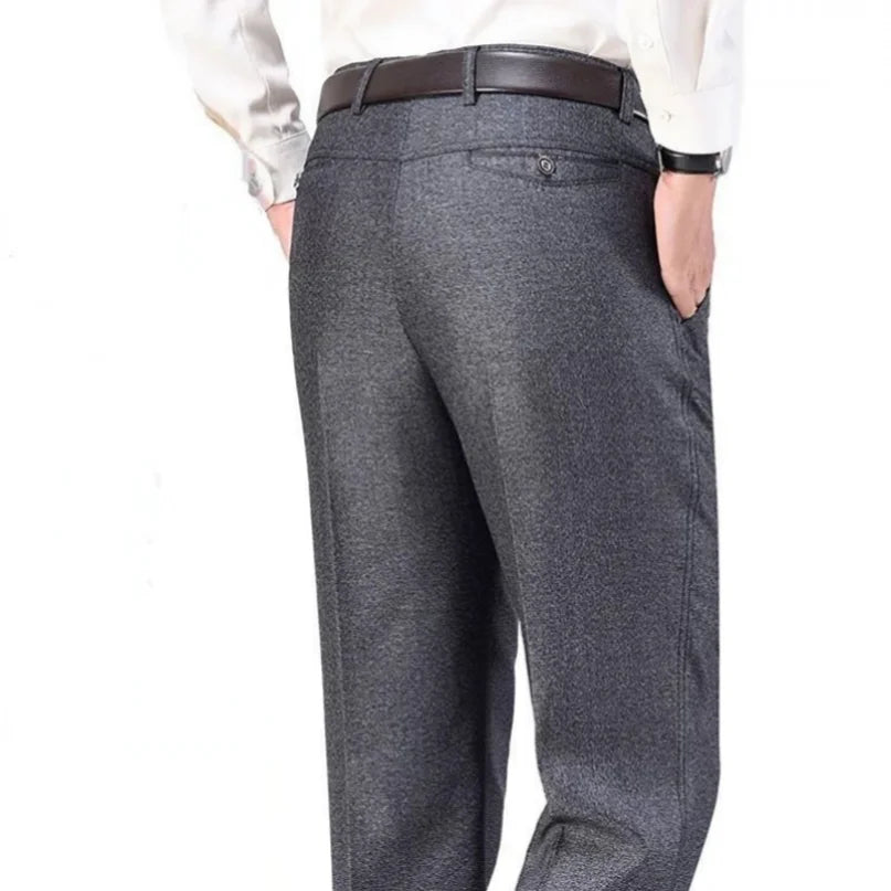 High Quality Men's Suit Pants Classic Summer Spring Pants High Waist Autumn Trousers Business Casual Pant