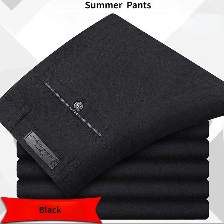High Quality Men's Suit Pants Classic Summer Spring Pants High Waist Autumn Trousers Business Casual Pant