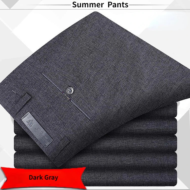 High Quality Men's Suit Pants Classic Summer Spring Pants High Waist Autumn Trousers Business Casual Pant