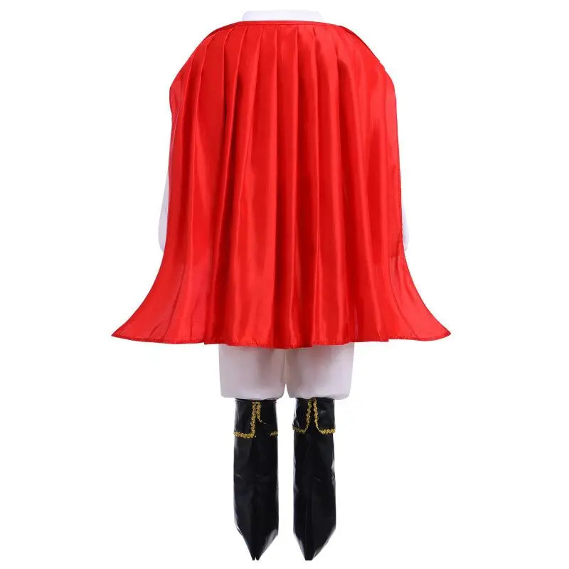 7 Pieces Boys King Carnival Costume Medieval Royal Prince Full Set Outfits for Kids Halloween Birthday Party Fancy Dress Up