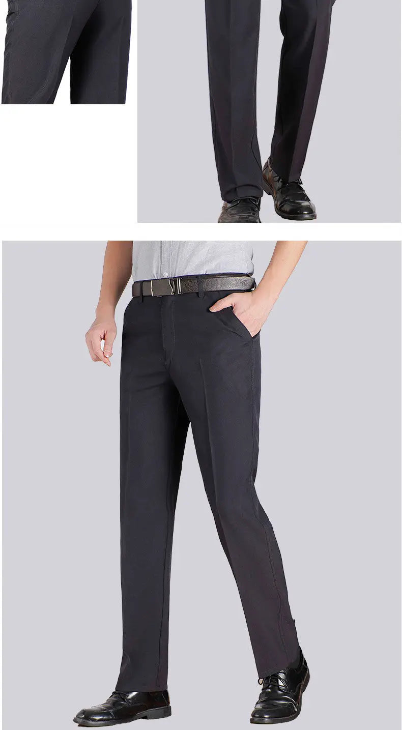 High Quality Men's Suit Pants Classic Summer Spring Pants High Waist Autumn Trousers Business Casual Pant