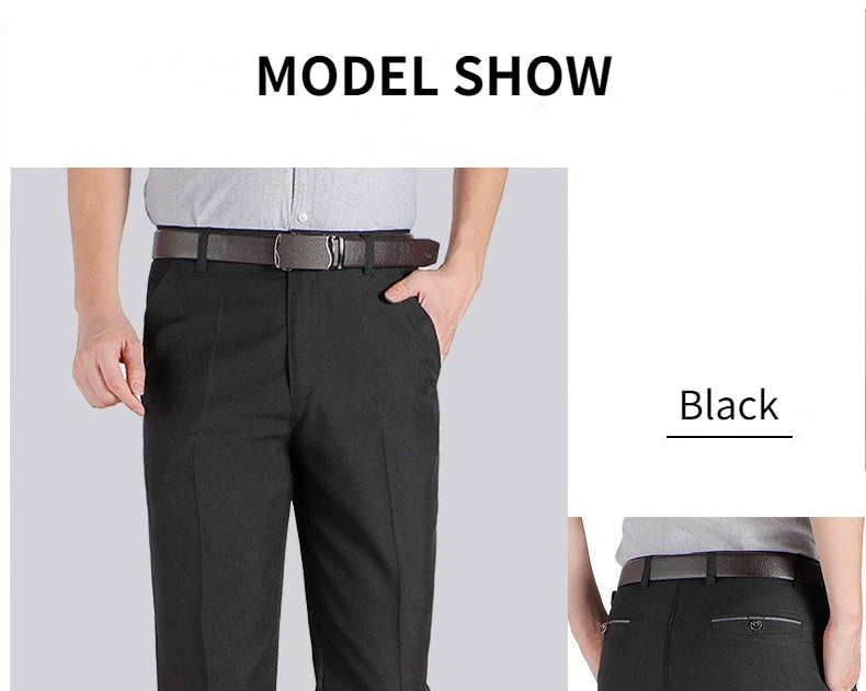 High Quality Men's Suit Pants Classic Summer Spring Pants High Waist Autumn Trousers Business Casual Pant