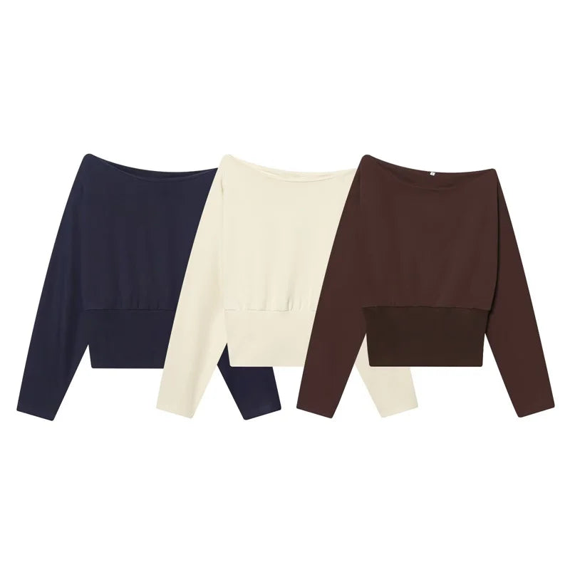 Off Shoulder Sweatshirt Women