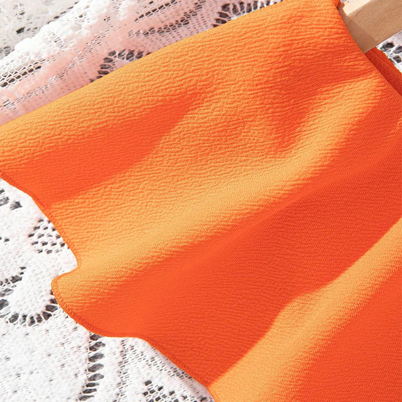 Leuk Meisjes Diagonale Schouderband Prinsessenjurk – Koningsdag Editie 🧡 | Kinderverjaardag & Feest Outfit | Bruiloft & Feestjurk met Afneembare Riem