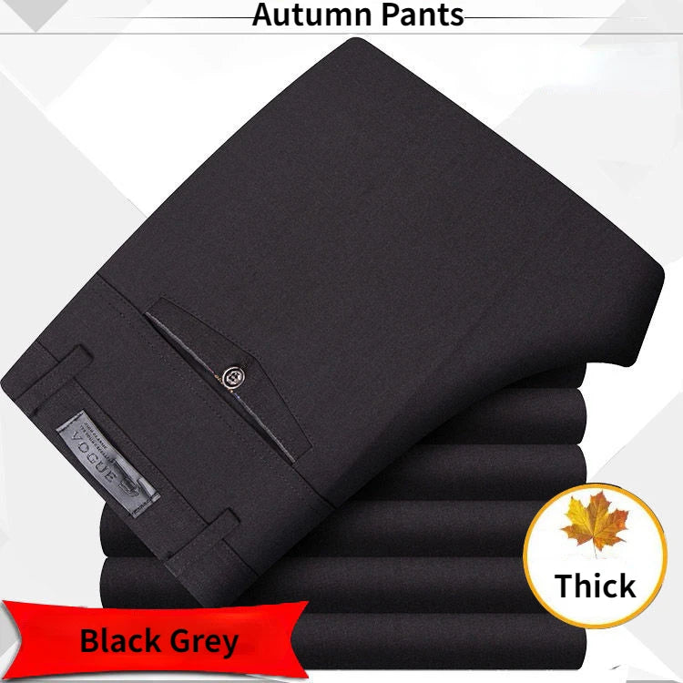 High Quality Men's Suit Pants Classic Summer Spring Pants High Waist Autumn Trousers Business Casual Pant