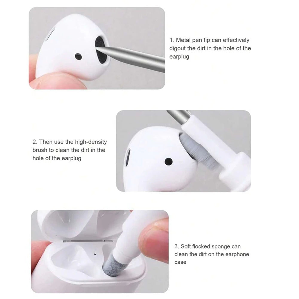 Earphones Cleaning Pen Airpods Pro Cleaning Brush  Portable Bluetooth Wireless Earphone Camera Cleaning Tool
