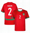 Morocco Home Hakimi No.2 Jersey 2026 Same Style Football Training Uniform, Breathable Top for Adults and Children Autumn