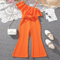Leuk Meisjes Diagonale Schouderband Prinsessenjurk – Koningsdag Editie 🧡 | Kinderverjaardag & Feest Outfit | Bruiloft & Feestjurk met Afneembare Riem