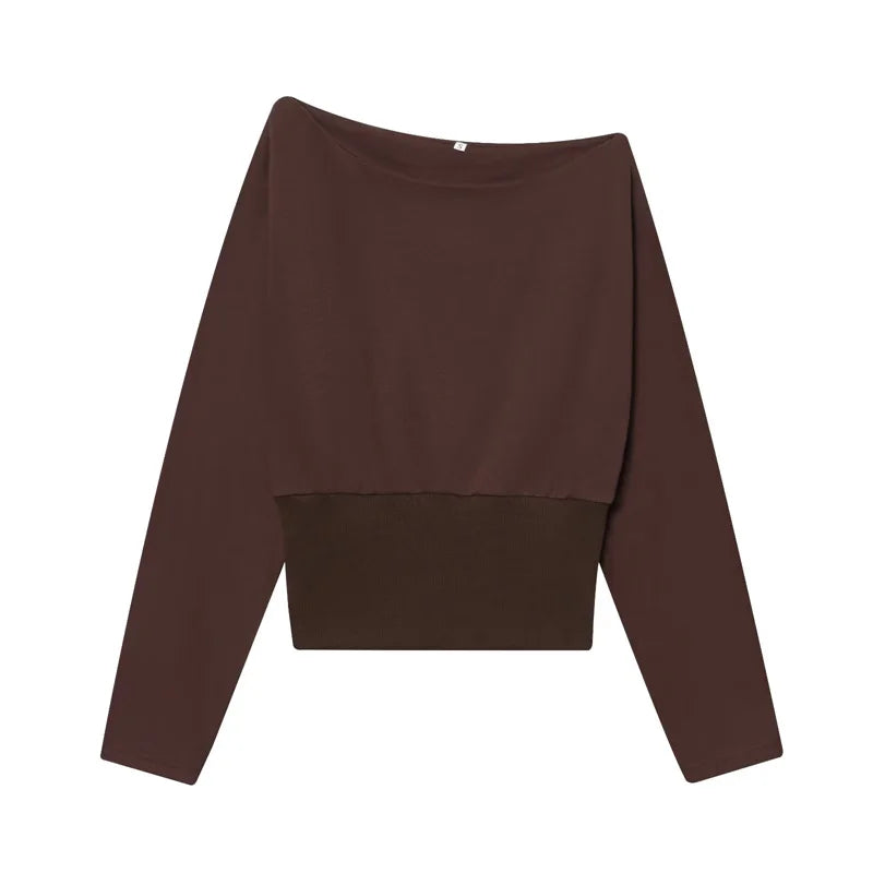 Off Shoulder Sweatshirt Women
