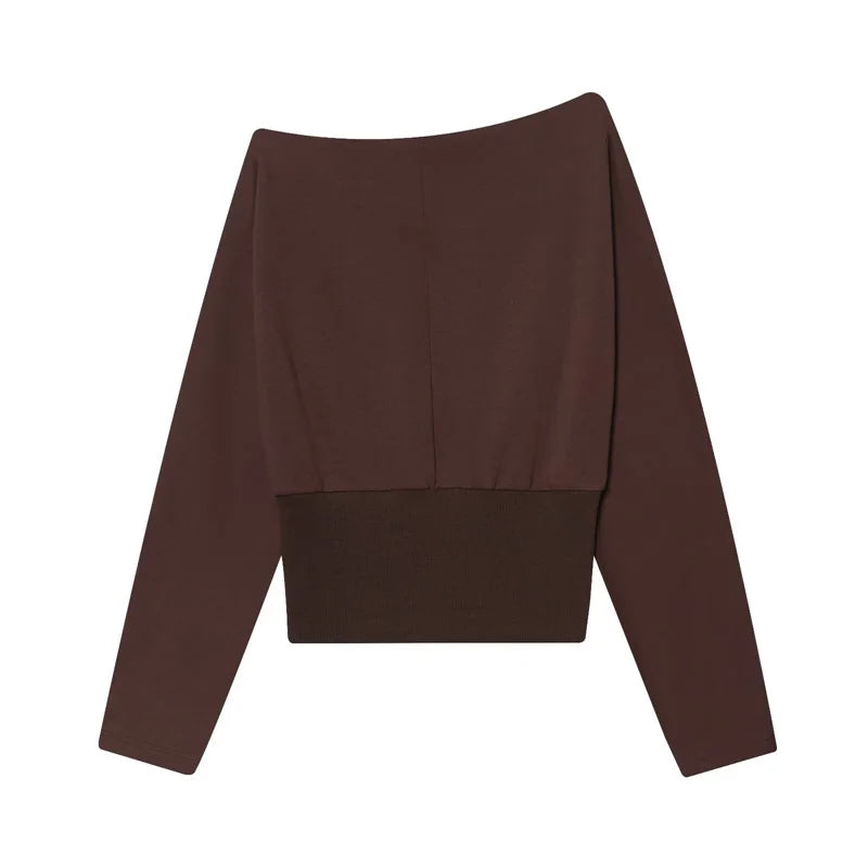 Off Shoulder Sweatshirt Women