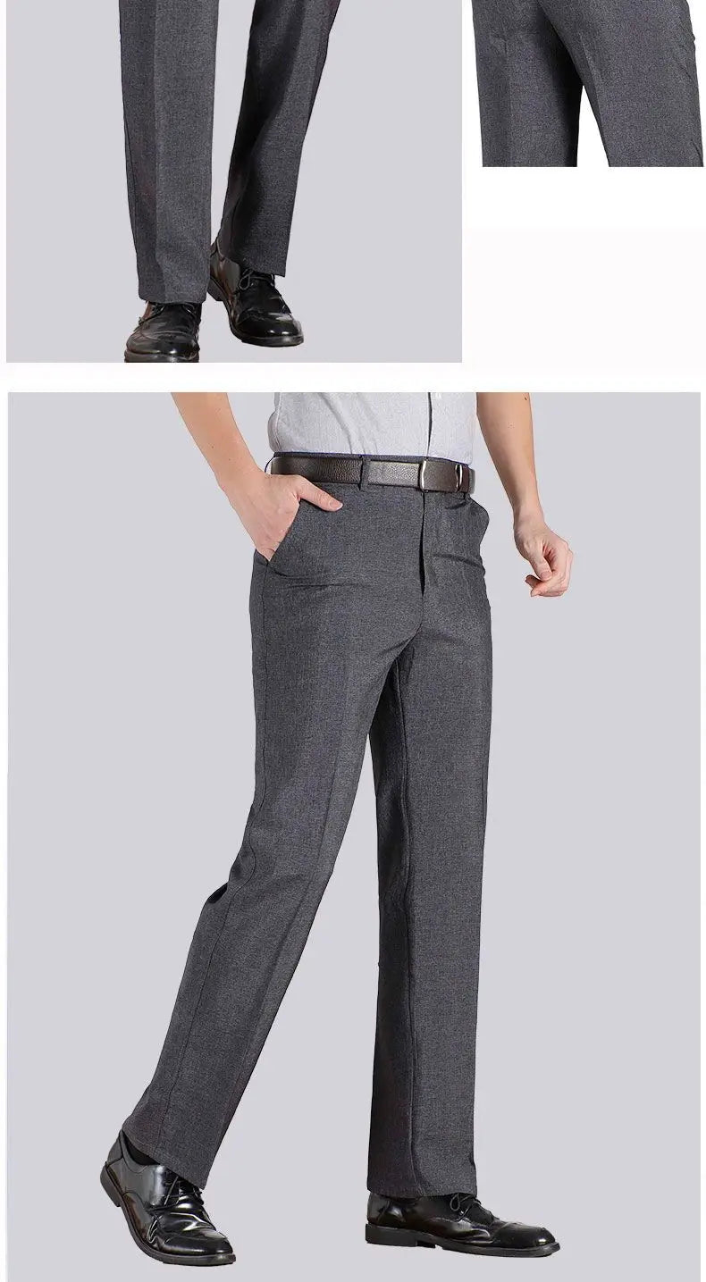 High Quality Men's Suit Pants Classic Summer Spring Pants High Waist Autumn Trousers Business Casual Pant