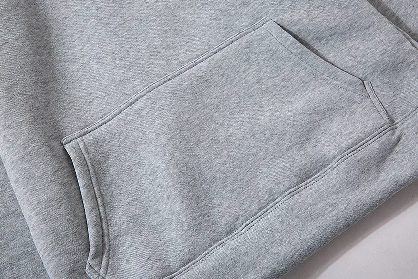 Trendy Fashion Hoodie Men's Classic Solid Color Fleece Hooded Sweatshirt Pullover Spring and Autumn  for Unisex
