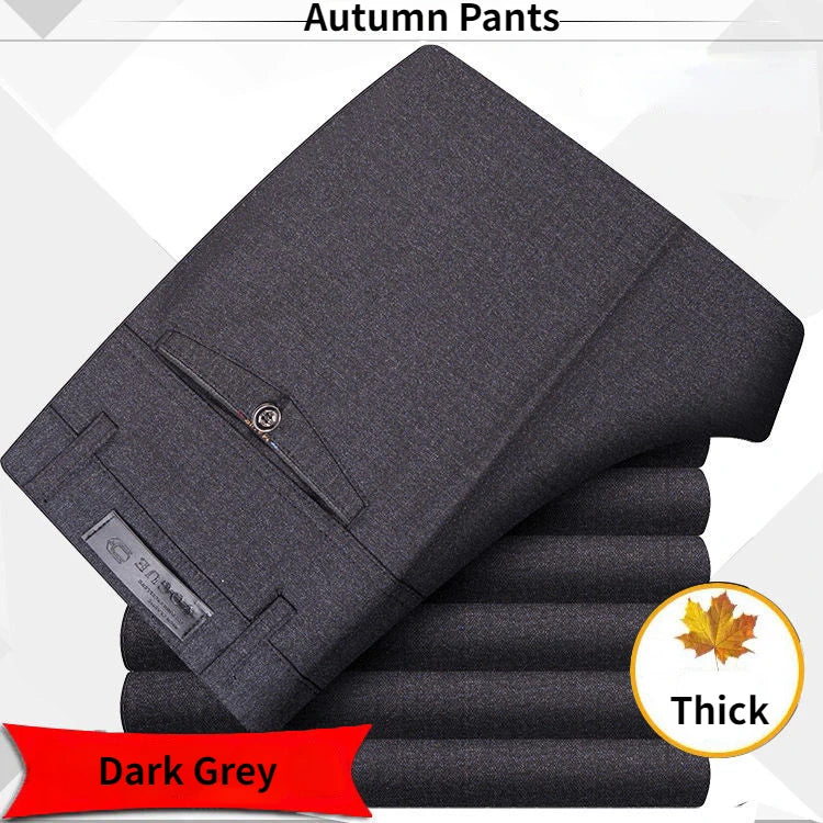 High Quality Men's Suit Pants Classic Summer Spring Pants High Waist Autumn Trousers Business Casual Pant