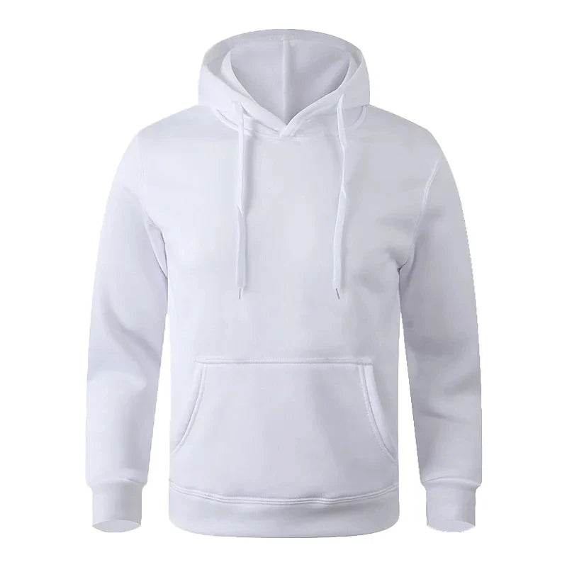 Couple Minimalist Hoodie – Men & Women Unisex Fleece Sweatshirt | Black & White Casual Sports Streetwear