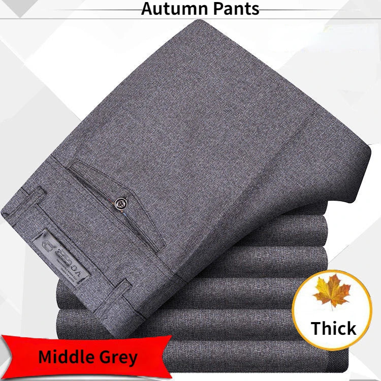 High Quality Men's Suit Pants Classic Summer Spring Pants High Waist Autumn Trousers Business Casual Pant