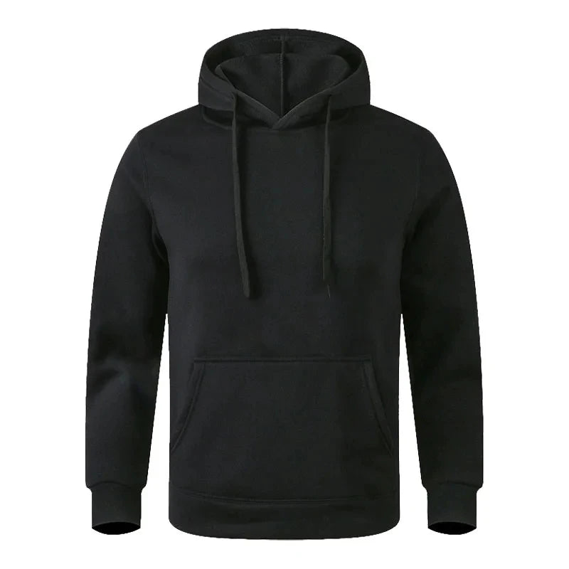 Couple Minimalist Hoodie – Men & Women Unisex Fleece Sweatshirt | Black & White Casual Sports Streetwear