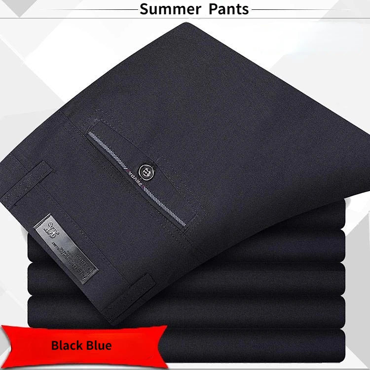 High Quality Men's Suit Pants Classic Summer Spring Pants High Waist Autumn Trousers Business Casual Pant