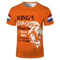 Dutch King's Day Orange Clothing Pattern T-shirt With Dutch Flag Image Leisure Sports Fashion Trend Men And Women Oversized