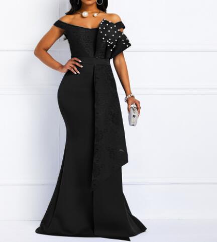 Sexy Solid Knit Evening Dress — Banquet & Bridesmaid