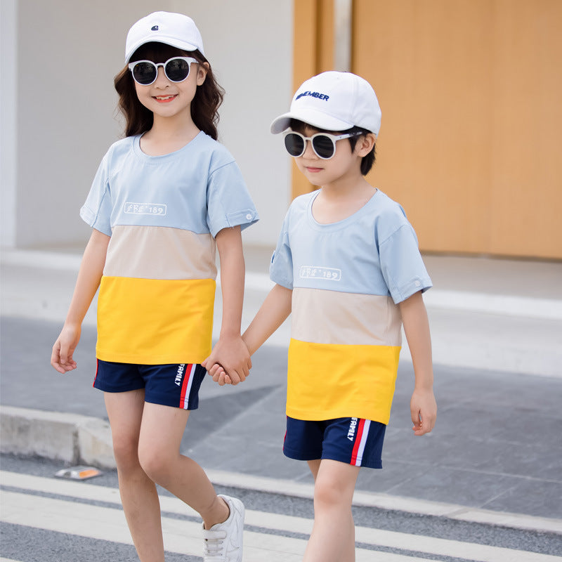 Family Matching Striped T-Shirt & Shorts Set