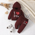 Hooded Printed Sweater Trousers Suit Casual All-matching