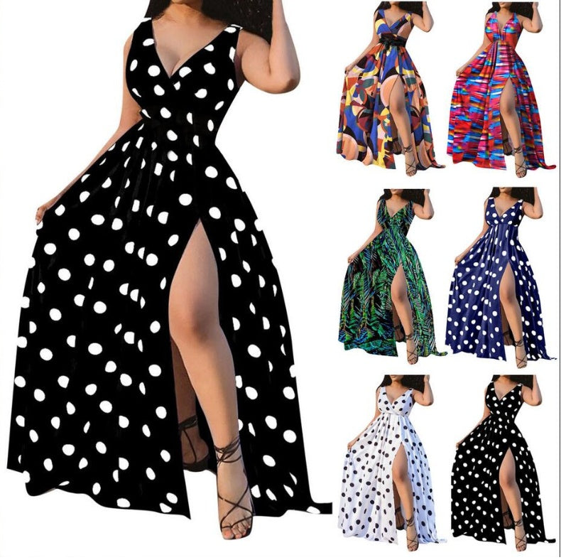 Printed Strap Maxi Dress for Women — Party & Club Wear